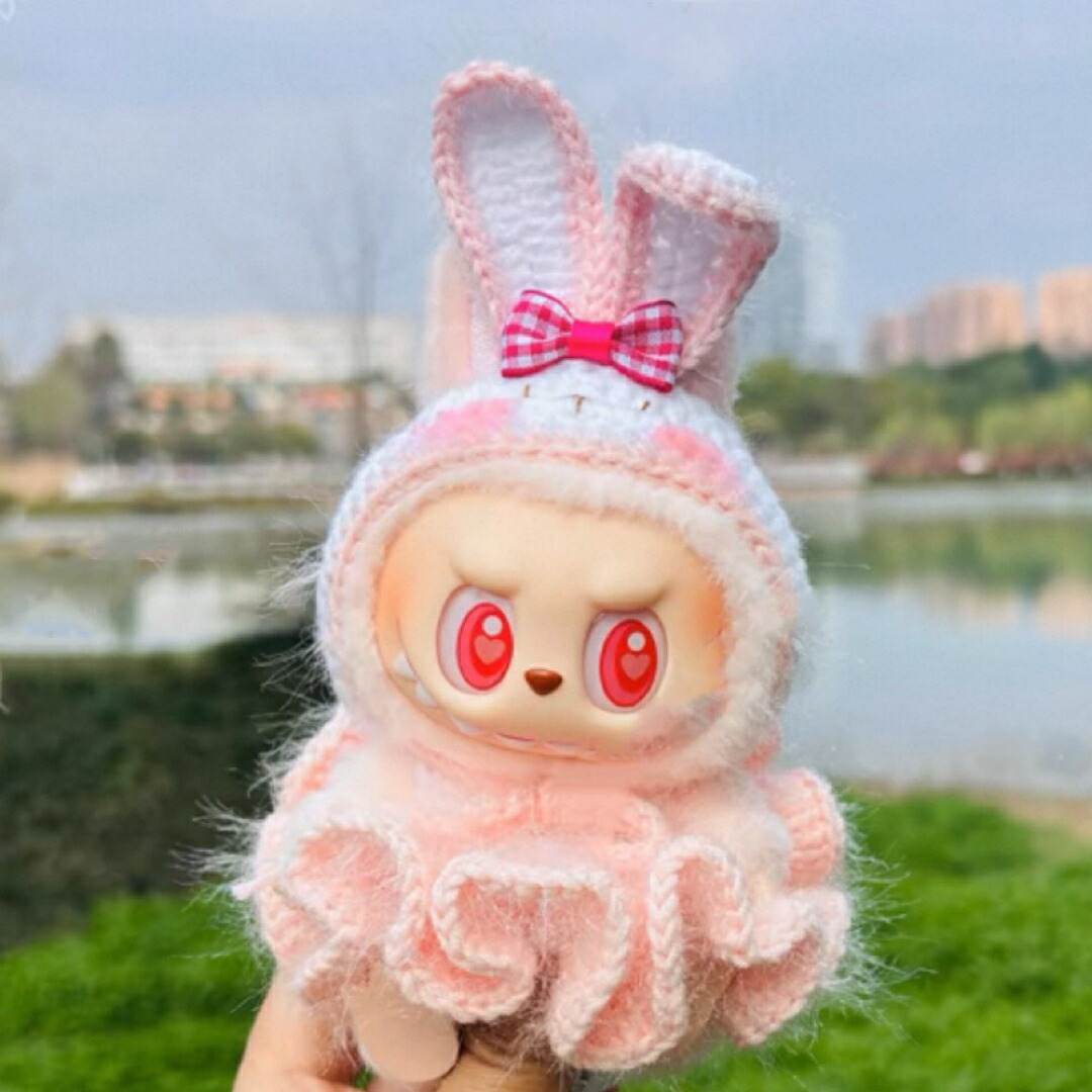 楽天市場】A064118新品2点セット 青いlabubuラブブぬいぐるみ服17cm