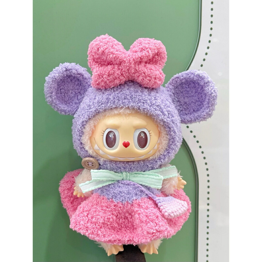 楽天市場】A065063赤いリボン帽子2点セットlabubuラブブぬいぐるみ服