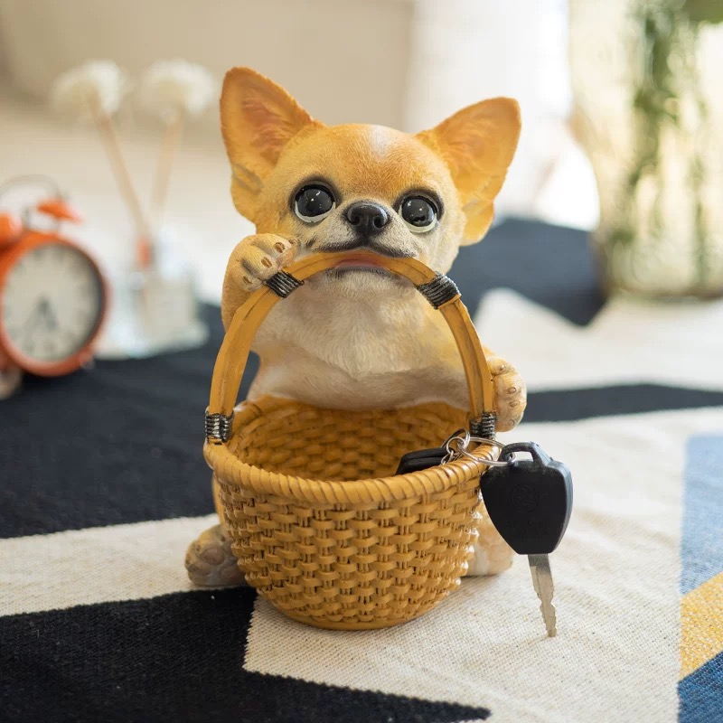 楽天市場】A056188チワワ置物 小物入れドッグ 犬 卓上収納 雑貨収納