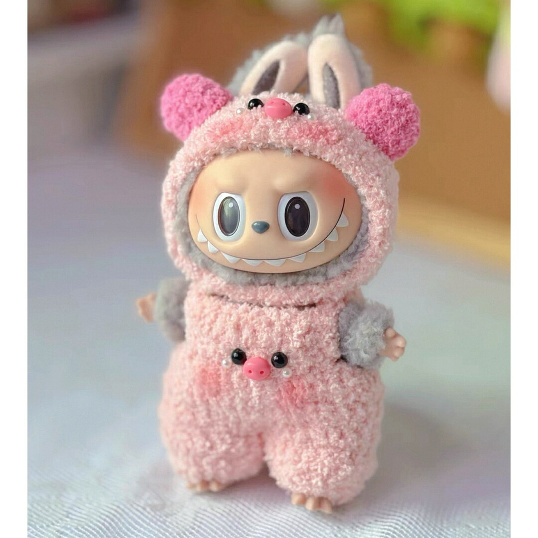 楽天市場】A034599新品2点セット 豚仮装labubuラブブぬいぐるみ