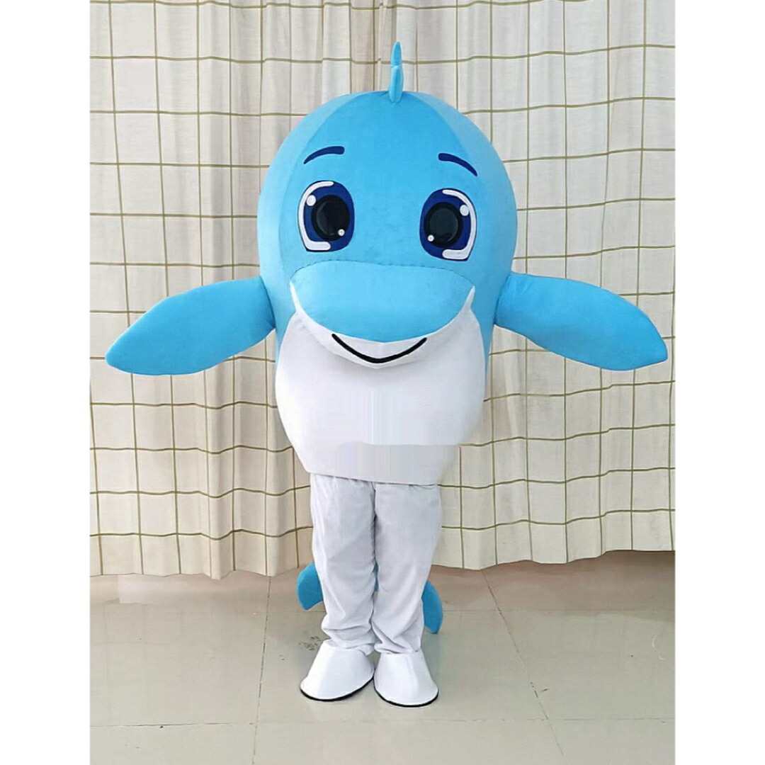 A065397コスプレ御召しもの海豚着ぐるみ成年者用着ぐるみ きぐるみ 文字記号 ハロウィン仮裝