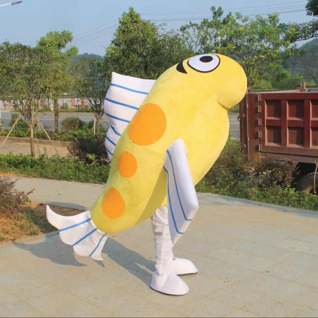 A065403コスプレ御召しもの 魚 着ぐるみ成年者用 きぐるみ 人となり ハロウィン仮面舞踏会