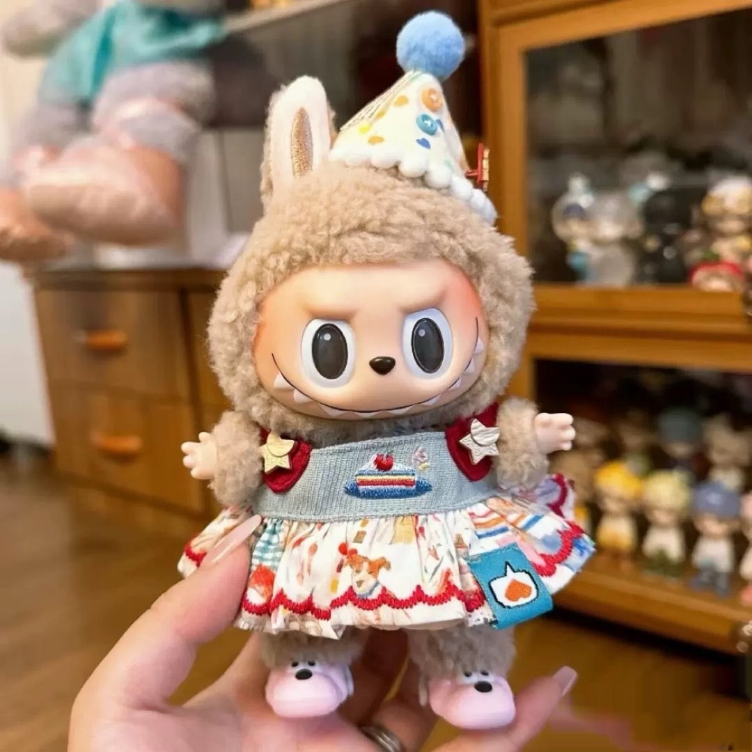 楽天市場】A034604新品2点セット いちごlabubuラブブぬいぐるみ服17cm