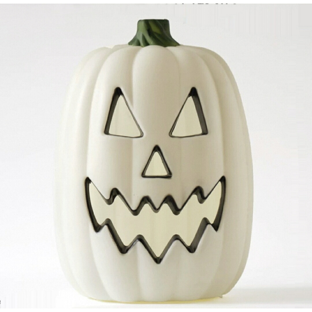 A065705ハロウィン置物ホワイトパンプキン ジャックオーランタン インテリア かぼちゃ｜リタハウス　店