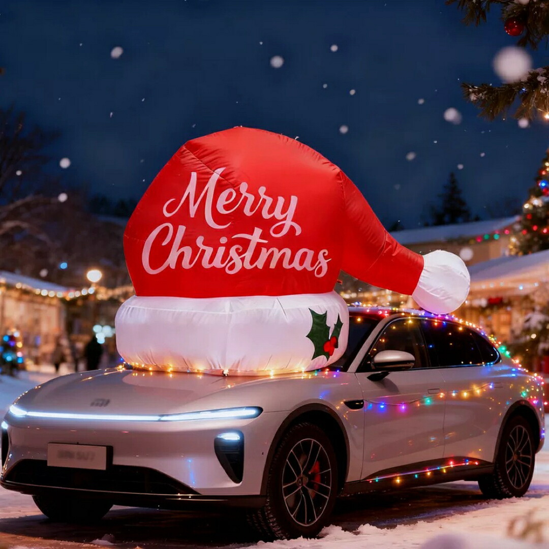 クリスマス飾りつけサンタさん ライトアップ インフレータブル 膨らます庭 室外かざり付ける