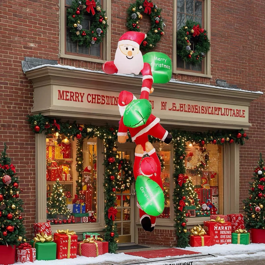 クリスマス飾りつけサンタさん ライトアップ インフレータブル 膨らます庭 室外かざり付ける