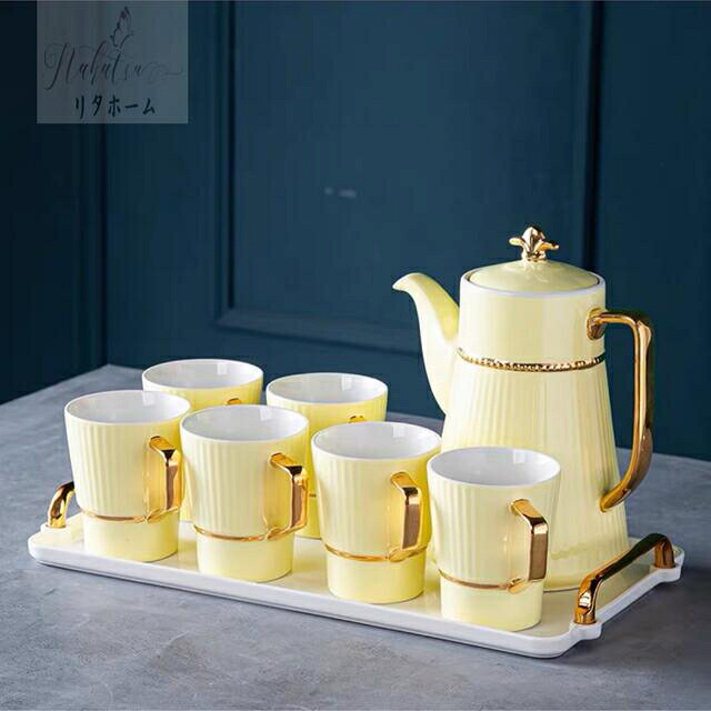A004244ティー・コーヒーカップセット カップ6客セット ．陶磁器ティーセット｜リタハウス　店