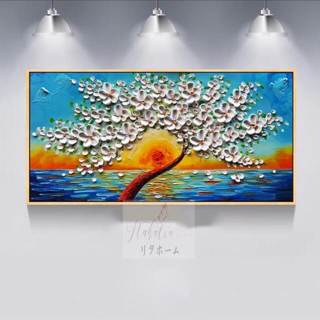 A004288手作り油画 額つき 芸術品 絵図室内装飾壁飾りつけ 油彩壁画 購入注文能力のある 御膳上等感