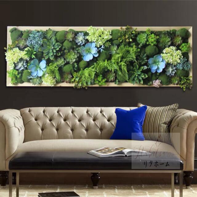A004658人工観葉植物 壁掛けインテリア ディスプレイ 壁掛けミックスグリーン 壁掛け|リタハウス 店