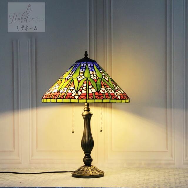楽天市場】A047785ステンドグラスランプ 卓上スタンド 豪華テーブル