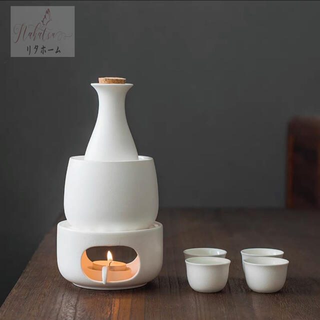 A004952酒燗器 熱燗 徳利7点セット 陶器 おちょこ 酒器 冷酒器|リタハウス 店