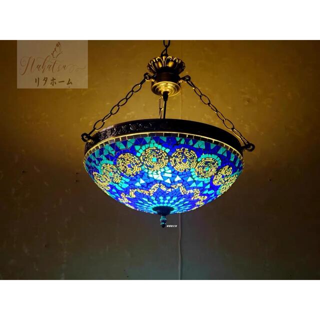 楽天市場】A043726ステンドグラス．ペンダントライト豪華天井照明