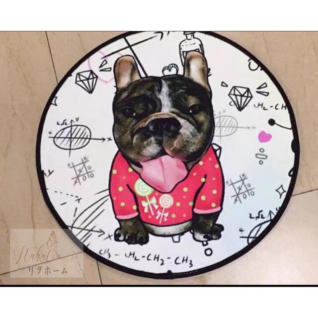 ラグマット リビングマット 犬柄 玄関マット カーペット お風呂マット 80cm 大人気