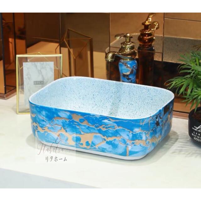 A005463高級洗面台 洗面ボウルセット洗面ボール 陶器 手水鉢 手洗器蛇口 排水金具付き｜リタハウス　店