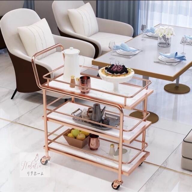 A005582カフェカート サイドテーブル ．小物入れ．キッチンワゴン．カートワゴン，