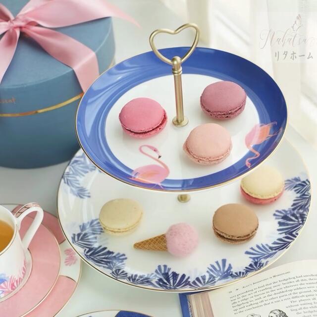 A005887西洋菓子 照明ランプ 一皿．2段仕掛ける 昼過ぎお茶 フルーツ お盆 皿