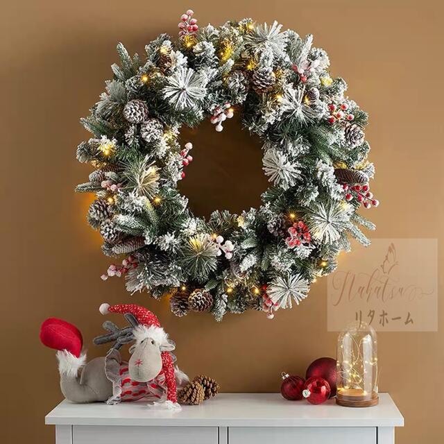 A005982クリスマス借り受ける クリスマス花の冠 部屋の入り口借り受ける 壁飾りつけ 人工造花 晴れ晴れしい借り受ける