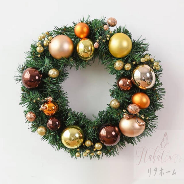 クリスマスリース クリスマス花輪 ドアリース 壁飾り 人工造花 デラックスリース