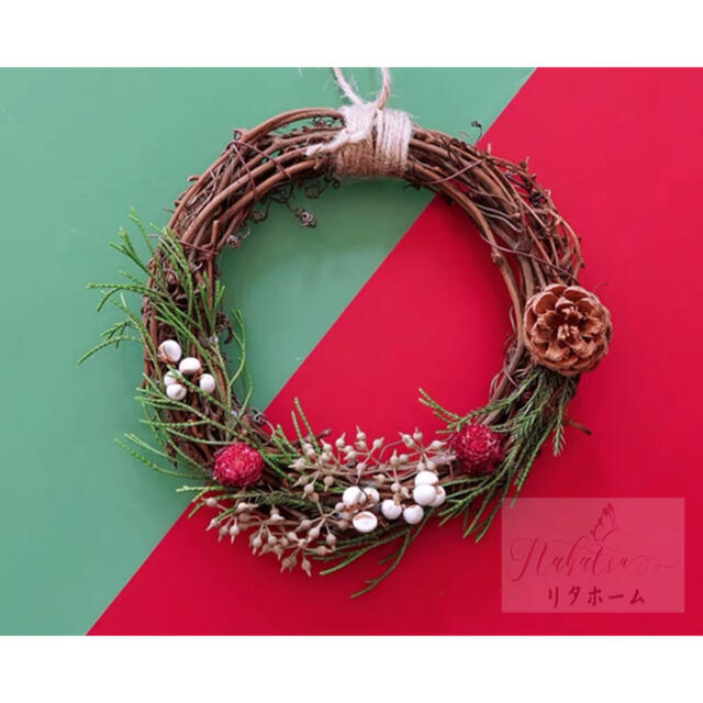 楽天市場】A006151クリスマスリース 手作り DIY材料 花輪 玄関飾り
