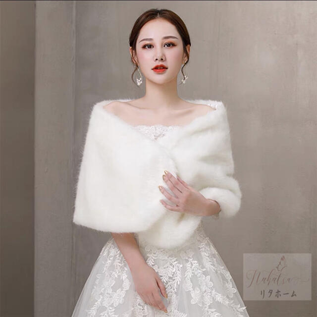 楽天市場】A009086毛皮風ミンクケープ ．ファーショール ファー