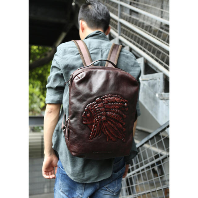 A006457多役立つこと御徒面子 高品質本革 手染め手縫い 牛皮なめし革 商行為総本革背嚢