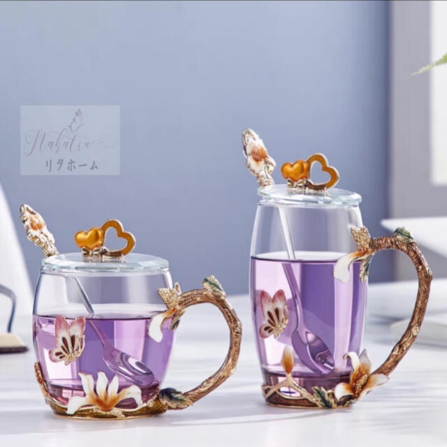A006498花柄ガラス製 ティーカップ セット食器 コーヒーカップ 豪華カップセット｜リタハウス　店