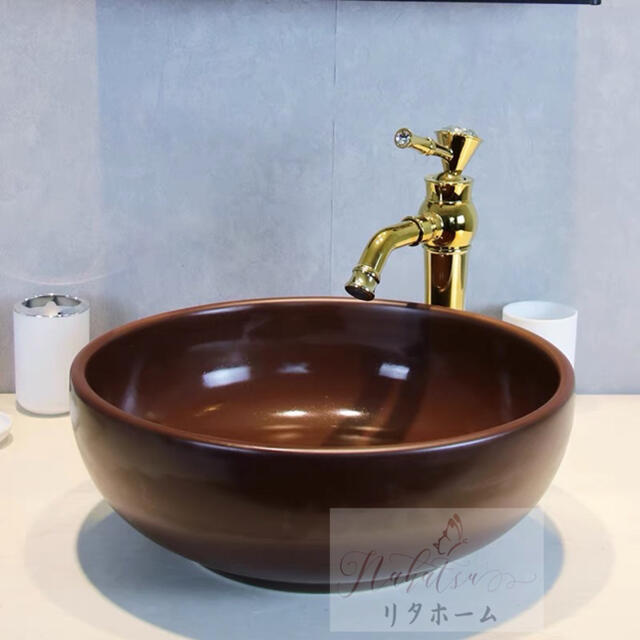 A006746高級洗面台 洗面ボウルセット ．洗面ボール 陶器 手水鉢 ．手洗器 手洗い鉢 洗｜リタハウス　店