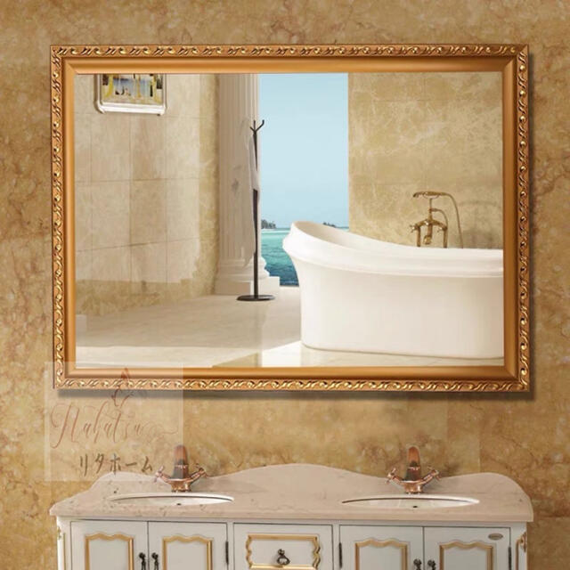 楽天市場】A038895高級感 豪華鏡 アンティーク調 壁掛け鏡 壁掛け