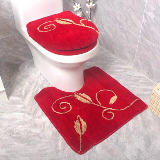A057744トイレマットセット可愛い トイレカバー3点セット|リタハウス 店