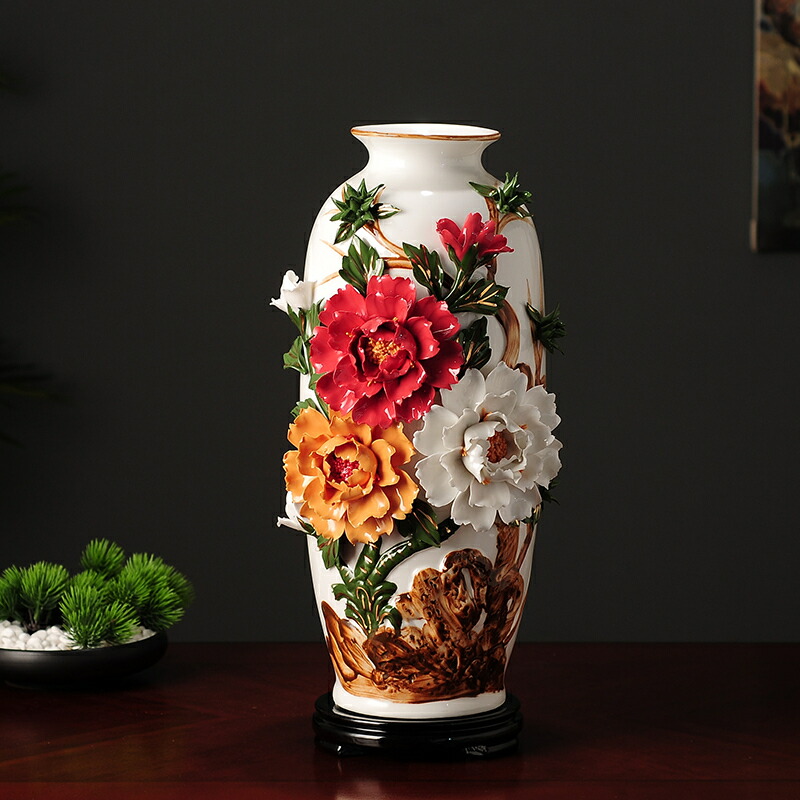 A052453VA12花立て かびん 花器 花入れ御花軍事基地 室内装飾 雑貨 花柄 瀬戸もの