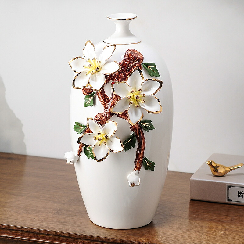 A052469VA16-2花立て かびん 花器 花入れ御花軍事基地 室内装飾 雑貨 花柄 瀬戸もの