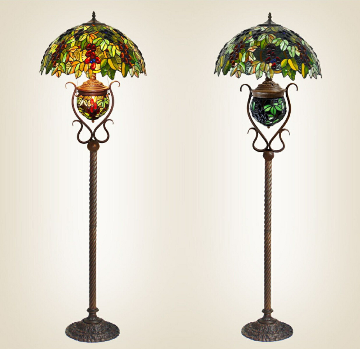 【楽天市場】高級ステンドグラスフロアライト フロアスタンド ステンドグラスランプ ガラス工芸品．：リタハウス 楽天市場店