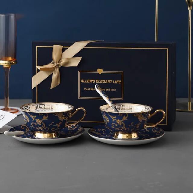 楽天市場】A049399高級ティーカップ＆ソーサー 6客セット 陶器．食器