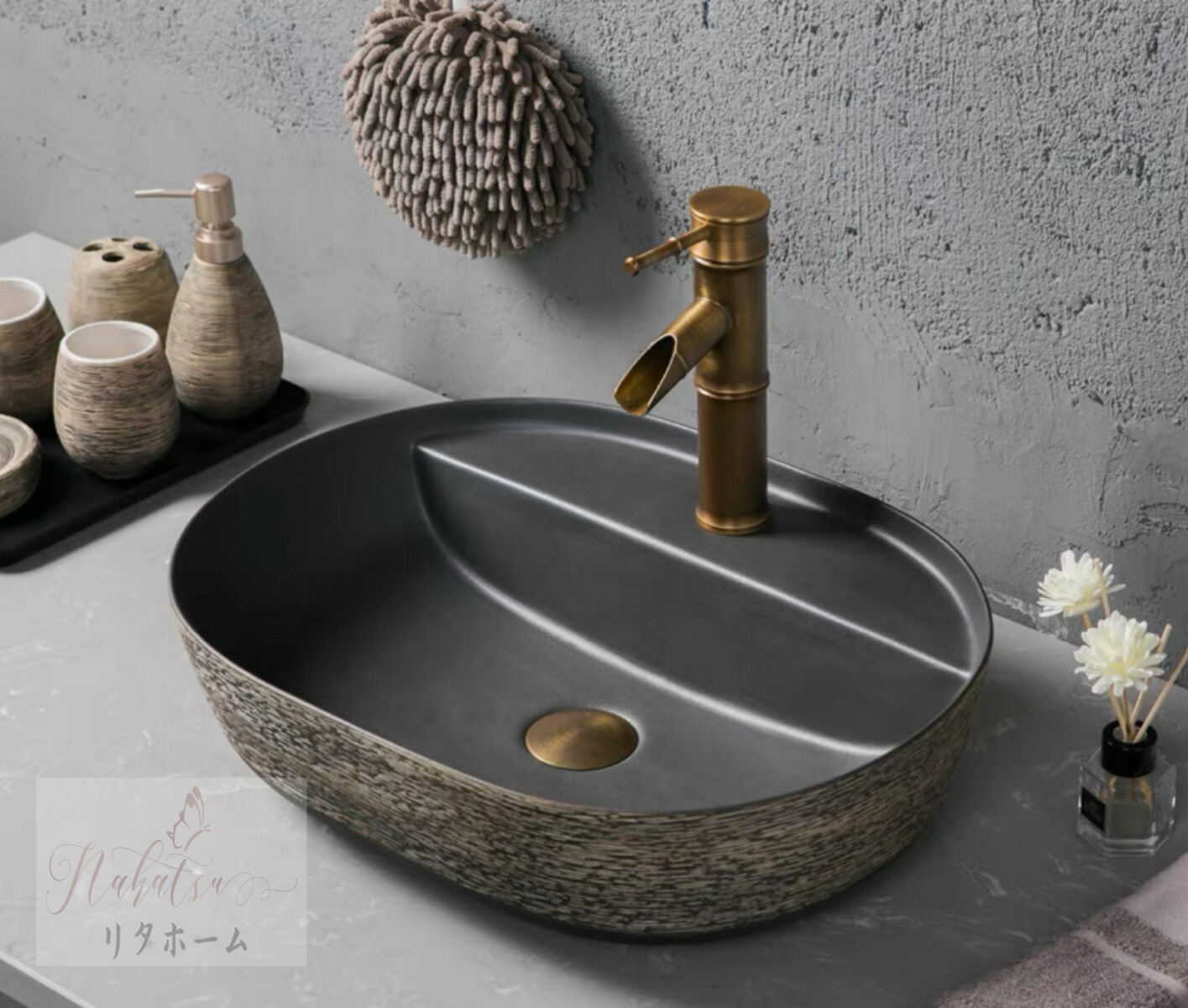 楽天市場】陶器洗面ボウルセット 洗面ボール 手洗い鉢 手洗器 洗面器 