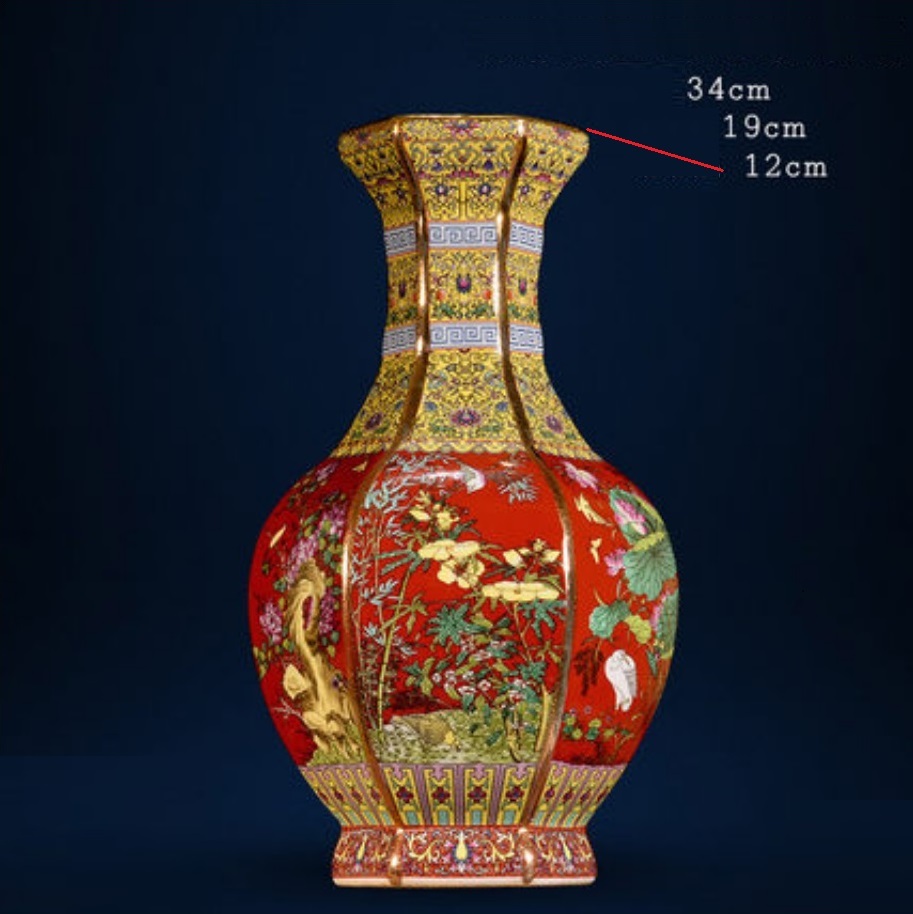 A052576VA66-6花瓶 かびん 花器 花入れフラワーベース インテリア 雑貨 花柄 陶器｜リタハウス　店