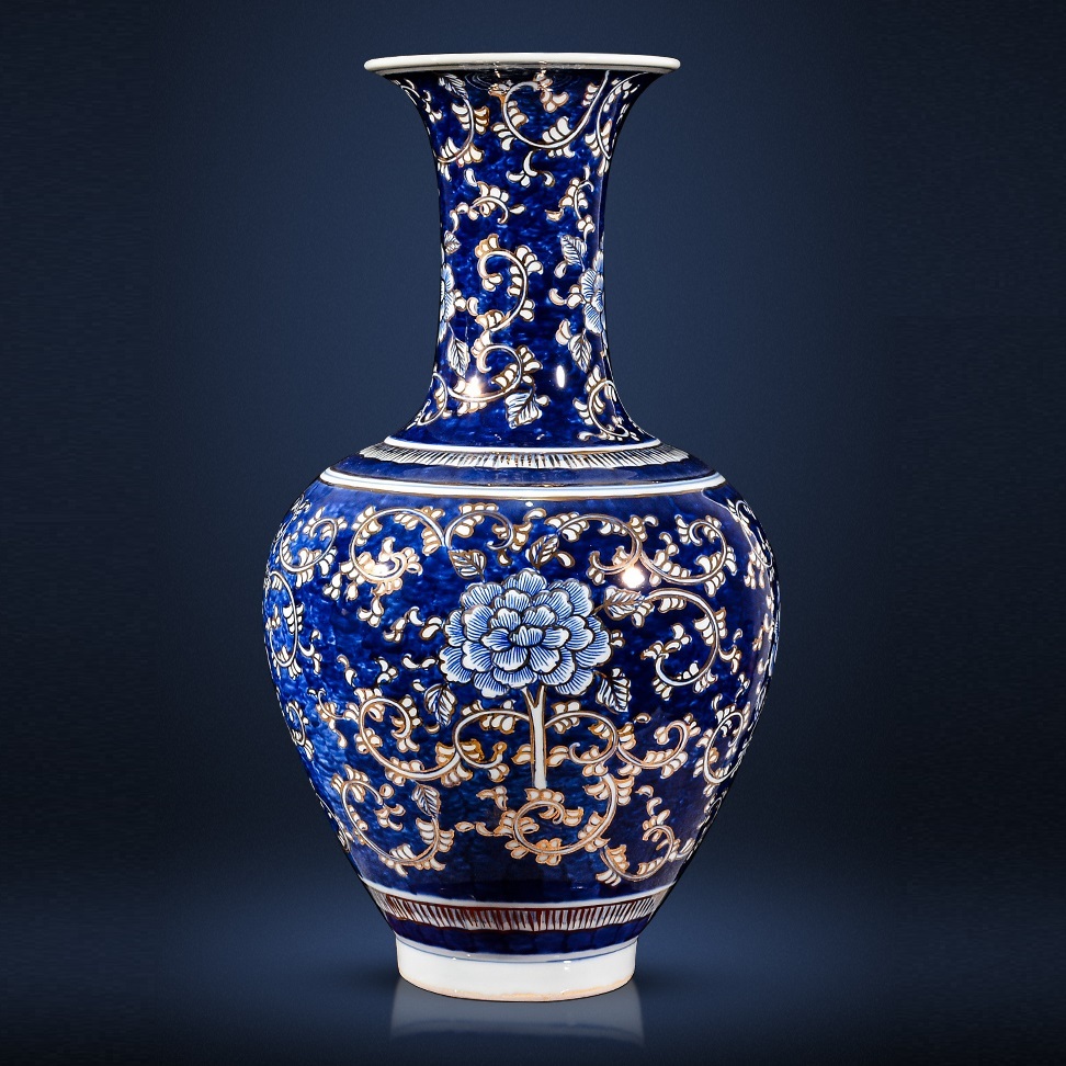 A052668VA93-3花瓶 かびん 花器 花入れフラワーベース インテリア 雑貨 花柄 陶器｜リタハウス　店