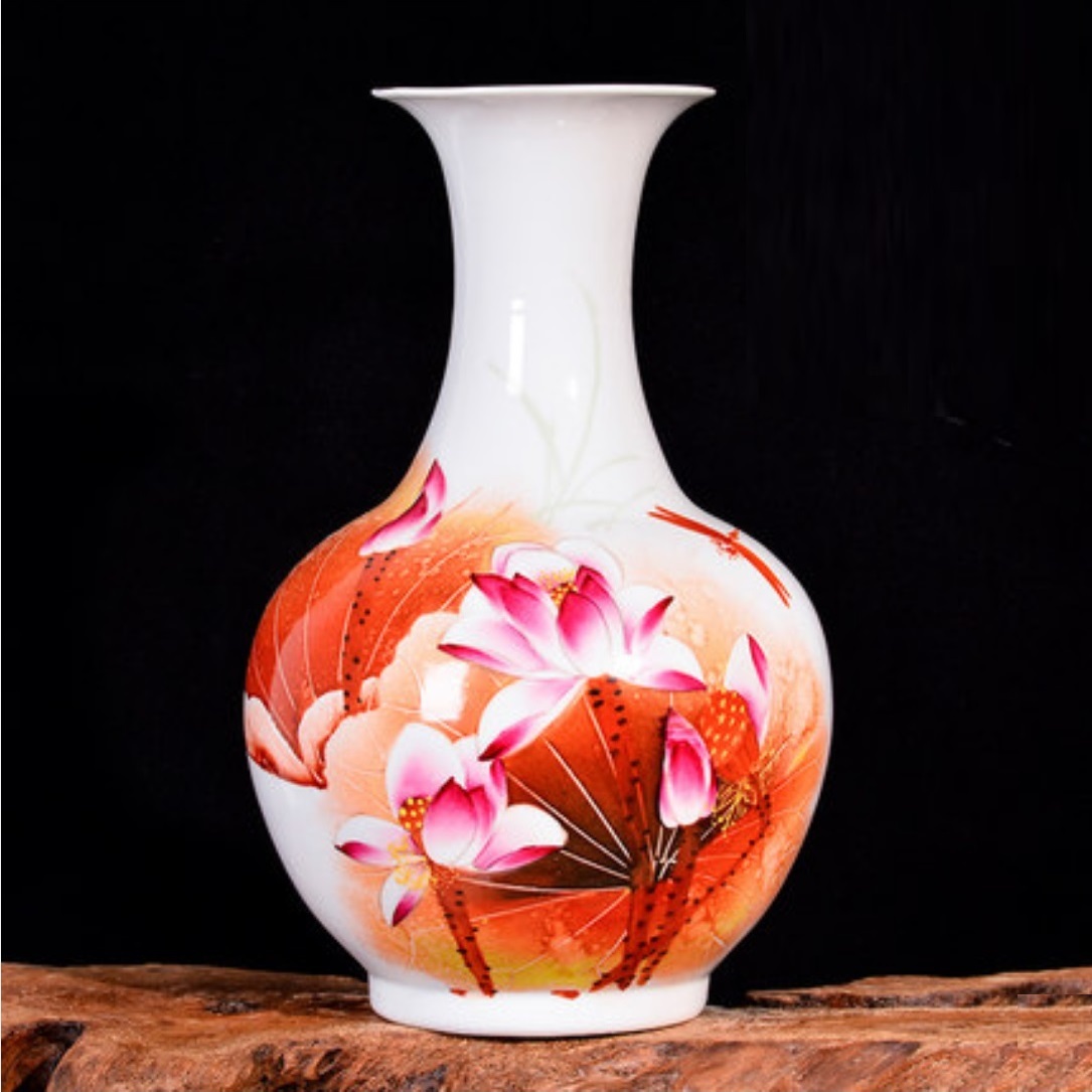A052726VA109-1花瓶 かびん 花器 花入れフラワーベース インテリア 雑貨 花柄 陶器|リタハウス 店