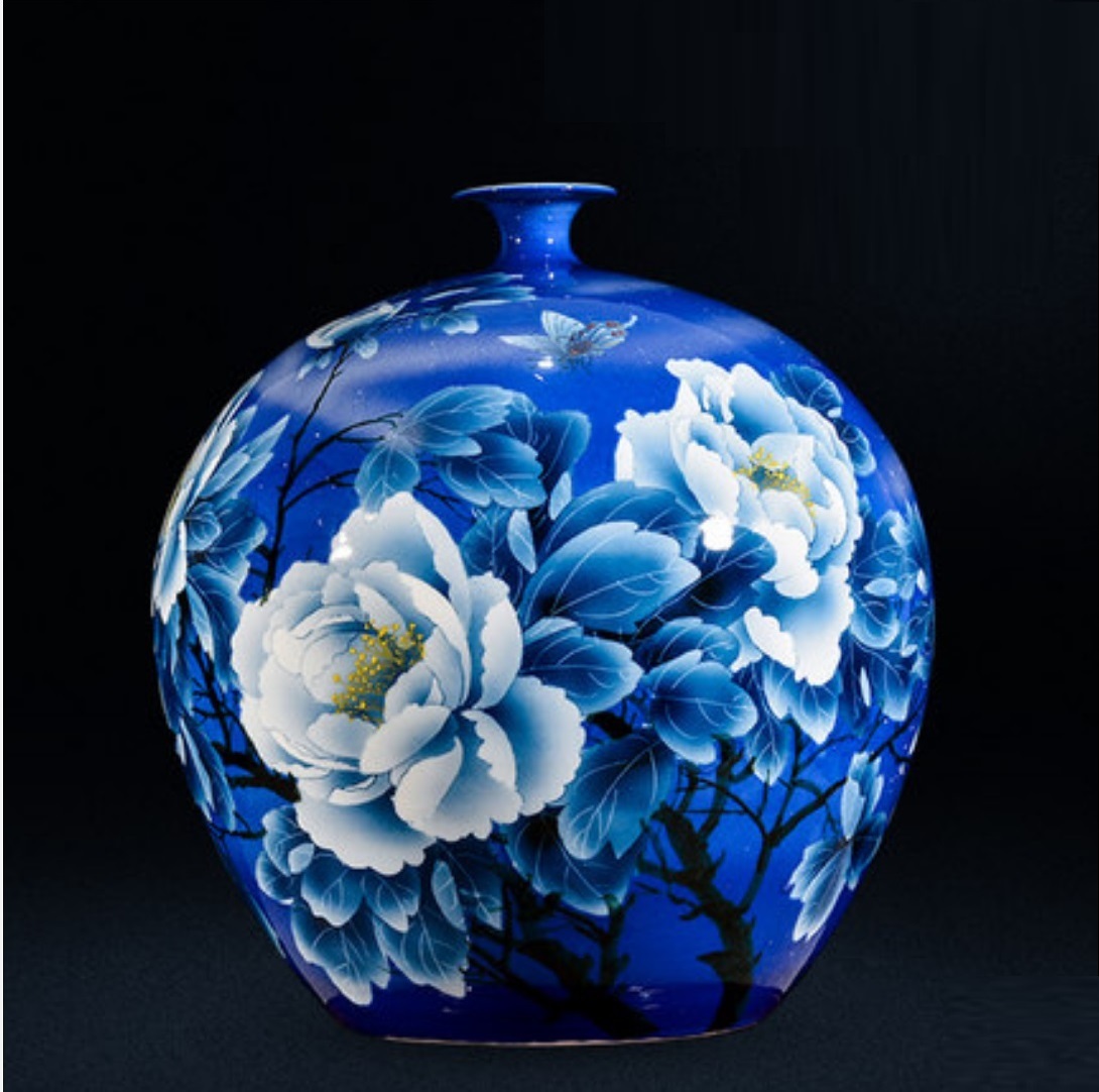 A052730VA110-2花瓶 かびん 花器 花入れフラワーベース インテリア 雑貨 花柄 陶器｜リタハウス　店