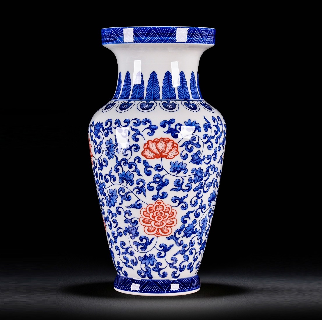 A052751VA121-3花立て かびん 花器 花入れ御花軍事基地 室内装飾 雑貨 花柄 瀬戸もの