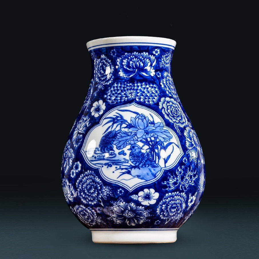 A052764VA125-4花瓶 かびん 花器 花入れフラワーベース インテリア 雑貨 陶器|リタハウス 店