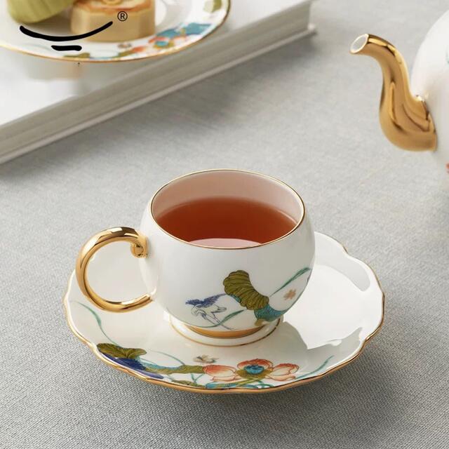 A042044ティー・コーヒーカップセット カップ＆ソーサー1客セット ．陶磁器ティーセット｜リタハウス　店 13,306円
