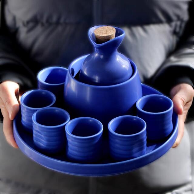 A055325酒燗器 熱燗 徳利 9点セット 陶器 おちょこ 酒器 冷酒器｜リタハウス　店