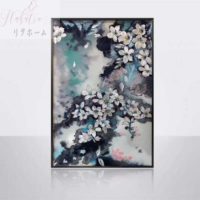 A055539硝子琺瑯彩 エナメル芸術品 御膳上等琺瑯飾りつけ絵 入り口・入口 飾りもの 琺瑯絵芸術品