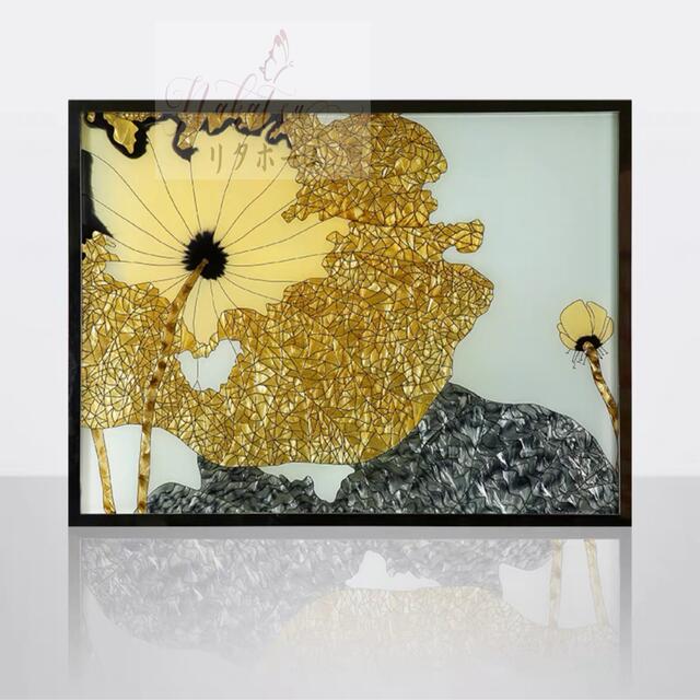 A055542ガラス琺瑯彩 エナメル工芸品 高級琺瑯飾り絵 玄関 壁掛け 琺瑯絵美術品｜リタハウス　店