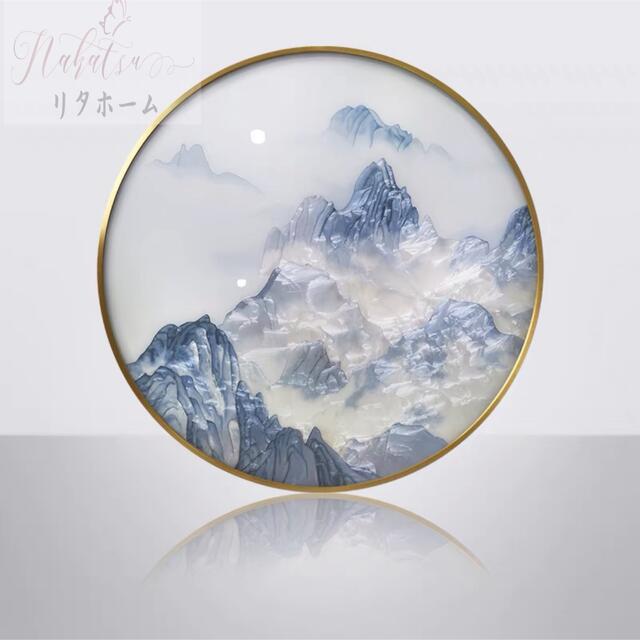 A055543ガラス琺瑯彩 エナメル工芸品 高級琺瑯飾り絵 玄関 壁掛け 琺瑯絵美術品|リタハウス 店