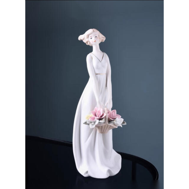 美品】人形 西ドイツ 色絵 陶器 置物 インテリア 工芸品 美術品 A2923