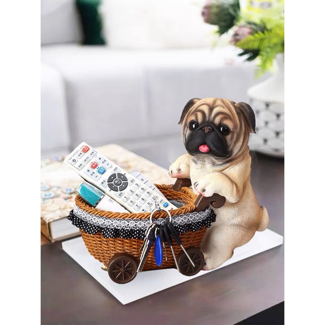 楽天市場】A056097パグ 置物 小物入れドッグ 犬 収納ボックス