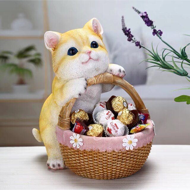 猫　置物 小物入れ　ネコ動物 収納ボックス キーケース卓上収納 かご  小物入れ 楽天市場】A037521猫 置物 小物入れ ネコ動物 収納ボックス キー