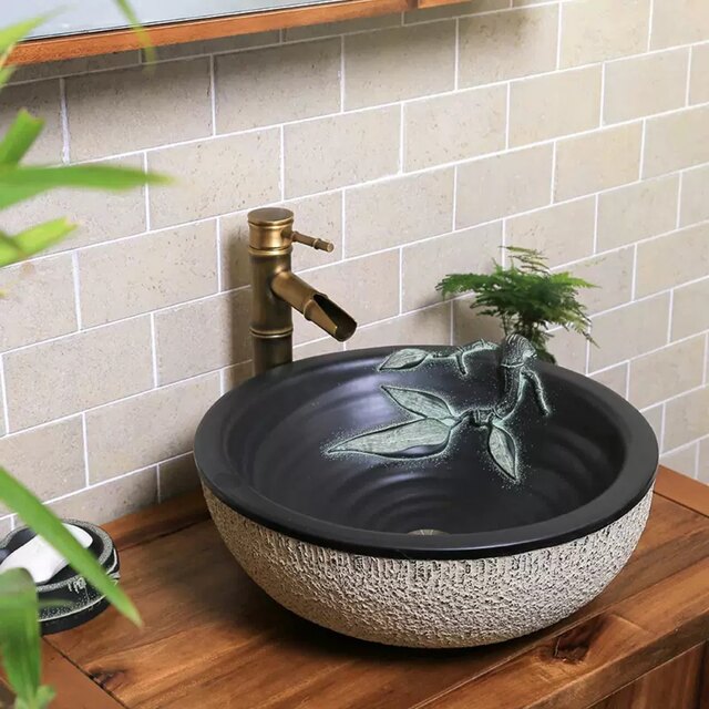 楽天市場】A011892高級洗面台 洗面ボウルセット 石 洗面ボール手洗い鉢