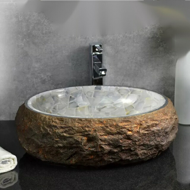 楽天市場】A011909高級洗面台 洗面ボウルセット 石 洗面ボール手洗い鉢
